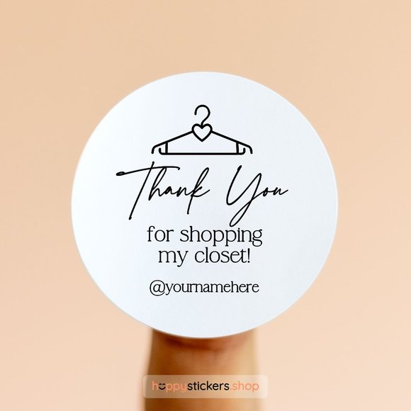 Thank You For Shopping My Closet Stickers with Name • Poshmark Stickers - Picture 14 of 17